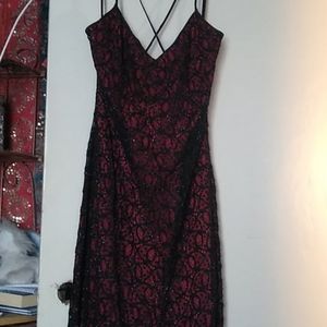 Black metallic formal dress